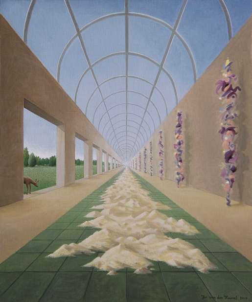 oneindig zand schilderij kunst art